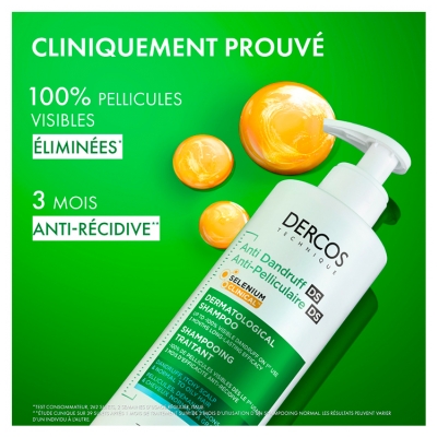 Vichy Dercos Șampon Tratament Antipătreață Păr Normal spre Gras 390 ml