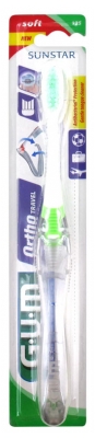 GUM KFO-Zahnbürste Reise 125 - Farbe: Grün