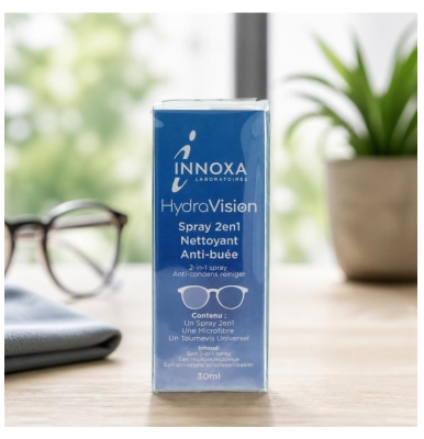 Laboratoire Innoxa Hydravision 2-in-1 Spray Tīrīšanas un pretaizvīšanas līdzeklis 30 ml