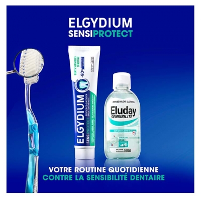 Elgydium Sensiprotect Dentifrice Dents Sensibles Lot de 2 x 75 ml