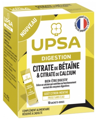 UPSA Digestion Bētaina Citrāts un Kalcija Citrāts 10 paciņas