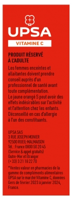 UPSA Vitalité Vitamine C 1000 mg 20 Comprimés Effervescents