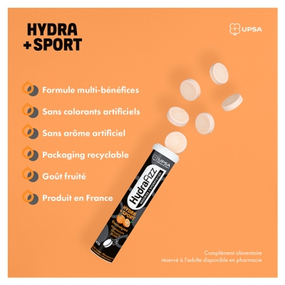 UPSA Hydrafizz Hydra+Sport 16 Comprimés Effervescents
