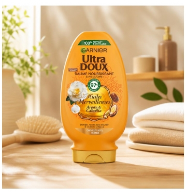 Garnier Ultra Doux Maitinantis Balzamas Sausiems ir Nuobodiems Plaukams 360 ml