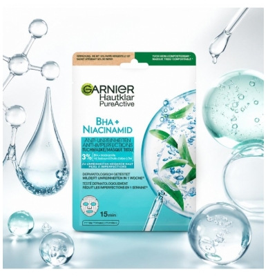 Garnier PureActive BHA + Niacinamid Anti-Imperfection Tissue Mask 23 ml