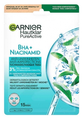Garnier PureActive BHA + Niacinamid Anti-Imperfection Tissue Mask 23 ml