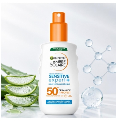 Garnier Ambre Solaire Sensitive Expert+ Aurinkosuihke SPF50+ 150 ml