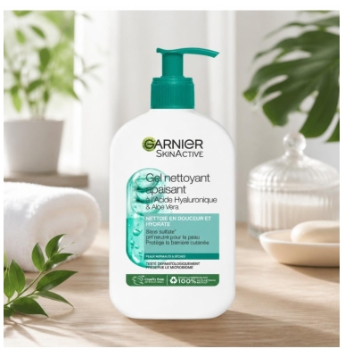 Garnier SkinActive Lugnande Rengöringsgel Hyaluronsyra 250 ml