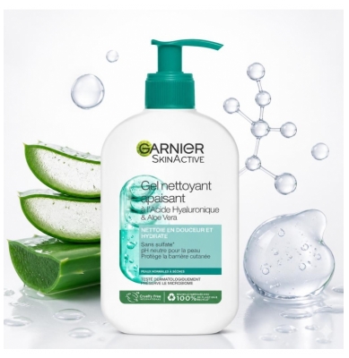 Garnier SkinActive Verzachtende Reinigingsgel Hyaluronzuur 250 ml