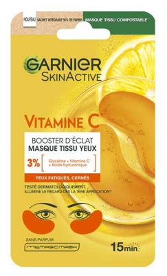 Garnier SkinActive Mască Textilă pentru Ochi Vitamina C Amplificator de Strălucire 5 g