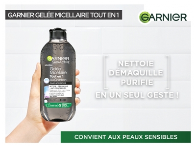 Garnier SkinActive Gelée Micellaire Tout en 1 au Charbon 400 ml