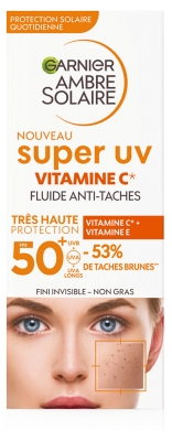 Garnier Ambre Solaire Super UV C Vitamīna Fluīds Pret Pigmenta Plankumiem SPF50+ 40 ml