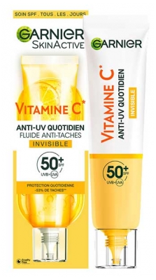 Garnier SkinActive Vitamin C Dnevni Fluid Proti UV Žarkom Proti Pigmentnim Lisam Neviden SPF50+ 40 ml