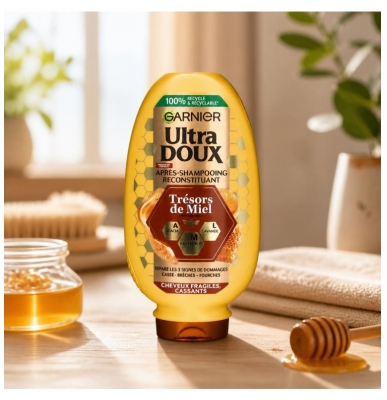 Garnier Ultra Doux Rekonstrukční kondicionér pro křehké vlasy 360 ml