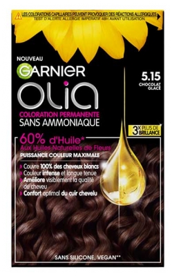 Garnier Olia be amoniako ilgalaikiai plaukų dažai 120 g - Spalva: 5.15 Ledinis šokoladas