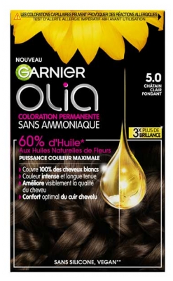Garnier Olia Ammoniakiton Pysyvä Väri 120 g - Väri: 5.0 Vaalea sulava kastanja