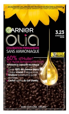 Garnier Olia Bezammonjaka Pastāvīgā Krāsa 120 g - Krāsa: 3.23 Tumš? šokol?de