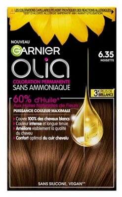 Garnier Olia Permanent Hårfarve Uden Ammoniak 120 g - Farve: 6.35 Hasselnød