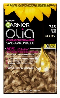 Garnier Olia Permanentní barva bez amoniaku 120 g - Barva: 7.13 Tmavá blond béžová