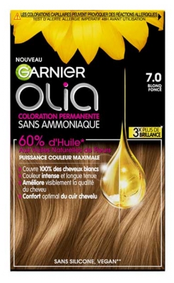 Garnier Olia Permanent Hårfarve Uden Ammoniak 120 g - Farve: 7.0 Mørk blondine