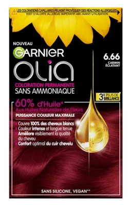 Garnier Olia Ammoniakiton Pysyvä Väri 120 g - Väri: 6.66 karmiininpunainen säteilevä
