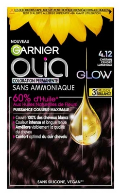 Garnier Olia Trajna Barva za Lase Brez Amoniaka 120 g - Barva: 4.12 Svetle?a pepelnato rjava