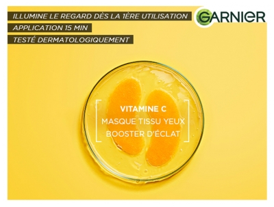 Garnier SkinActive Vitamin C Masque en Tissu Sérum Booster d'Éclat 28 ml