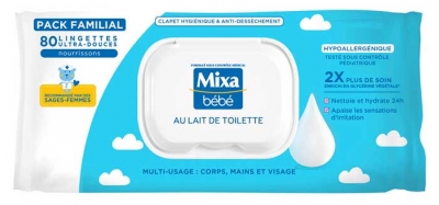Mixa Bébé Doekjes met Reinigingsmelk 80 Doekjes