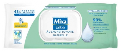 Mixa Bébé Natuurlijke Reinigingsdoekjes 48 Doekjes