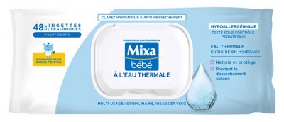 Mixa Baby Salvetes ar Termālo Ūdeni 48 Salvetes