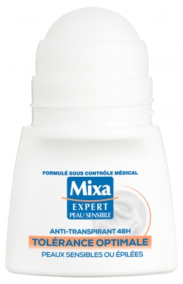 Mixa Expert Peau Sensible Antiperspirantti Optimaalinen Siedettävyys Roll-On 48H 50 ml