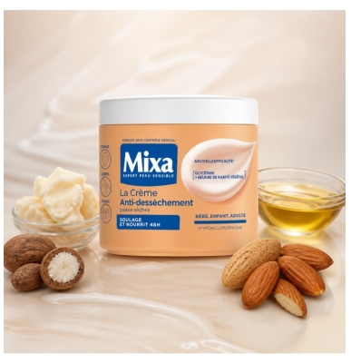 Mixa Crème Voor Droge en Gevoelige Huid 400 ml