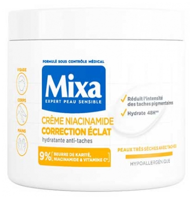 Mixa Niacinamīda Krēms Spīduma Korekcijai 400 ml