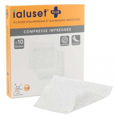 Laboratoires Genevrier IALUSET PLUS 10 Sterile Imprægnerede Kompresser