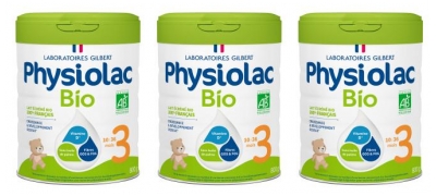 Physiolac Organic 3 From 10 Months to 3 Years 3 x 800g
