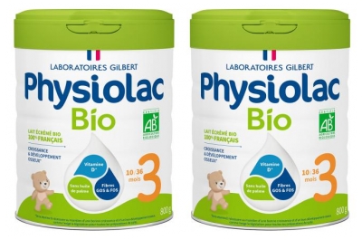 Physiolac Organic 3 From 10 Months to 3 Years 2 x 800g