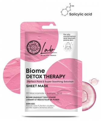 Natura Siberica Lab Biome Detox Therapy Porieverminderend Gladmakend Weefselmasker 25 g