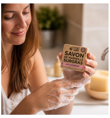 MKL Green Nature Savon de Marseille Surgras Lait d'Ânesse 100 g