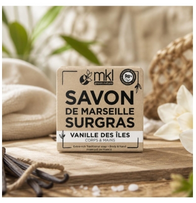 MKL Green Nature Savon de Marseille Surgras Vanille des Îles 100 g