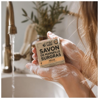 MKL Green Nature Savon de Marseille Surgras Pêche 100 g