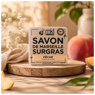 Sabonete de Marselha Supergordo Pêssego MKL Green Nature 100 g