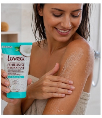 Lovea Exfolierande Kroppsskrubb Bio Kokosolja 150 ml