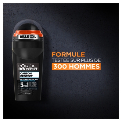 L'Oréal Paris Men Expert Carbon Protect Déodorant Anti-Transpirant 48H Bille XXL 5en1 50 ml