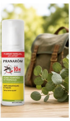 Pranarôm Aromapic pieninis purškiklis nuo uodų ir erkių vidutinio klimato ir tropinėse zonose 200 ml
