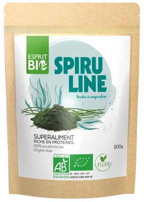 Esprit Bio Spiruline Poudre à Saupoudrer Superaliment 200 g