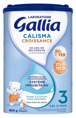 Gallia Calisma Croissance 3ème Âge +12 Mois 830 g