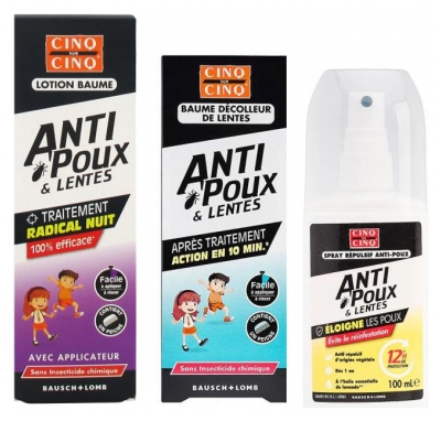 Cinq sur Cinq Anti-Poux Routine Élimination et Protection Anti-Poux