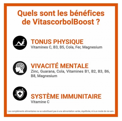 Vitascorbol Boost Booster 20 Comprimés Effervescents