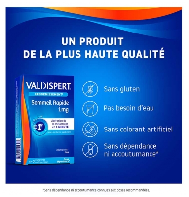Valdispert Sommeil Rapide 1 mg 50 Comprimés Orodispersibles