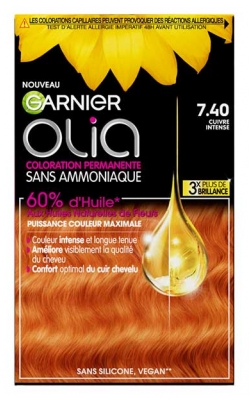 Garnier Olia Colorazione Permanente Senza Ammoniaca 120 g - Colorare: 7.40 Rame intenso